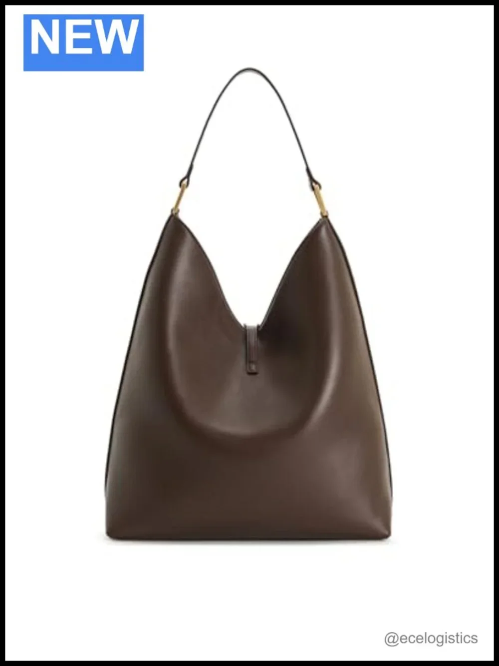 Faux Suede Shoulder Bag Vegan Leather Gold Hardware Handbag